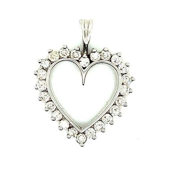 Pt950 (Platinum) Diamond Heart Pendant